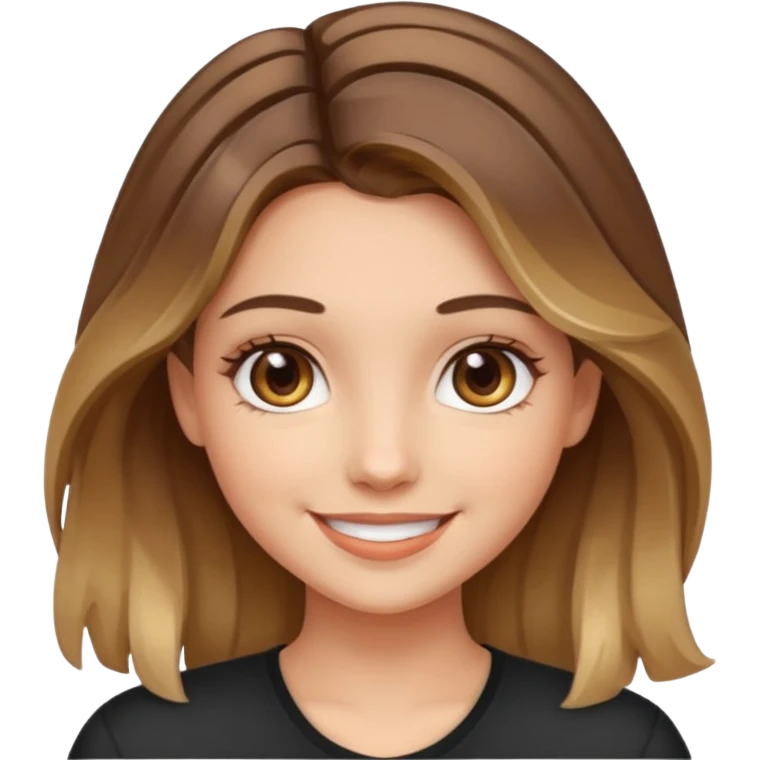 girl with balayage hair emoji emoji