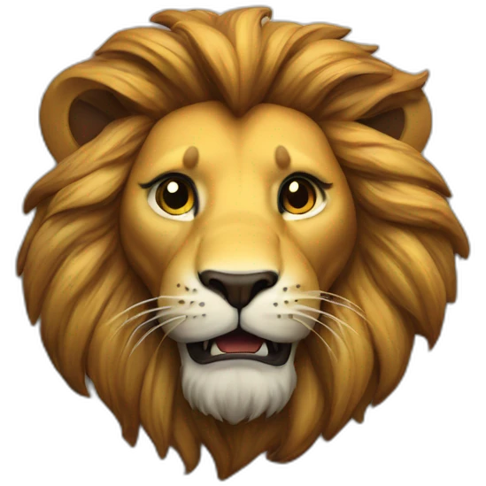 Lion sur mur emoji