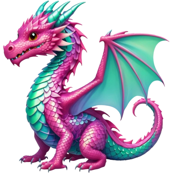 pink and mint dragon emoji