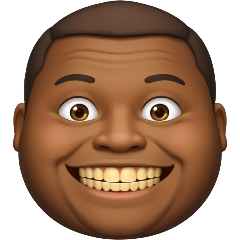 Fat black man missing half of front tooth emoji