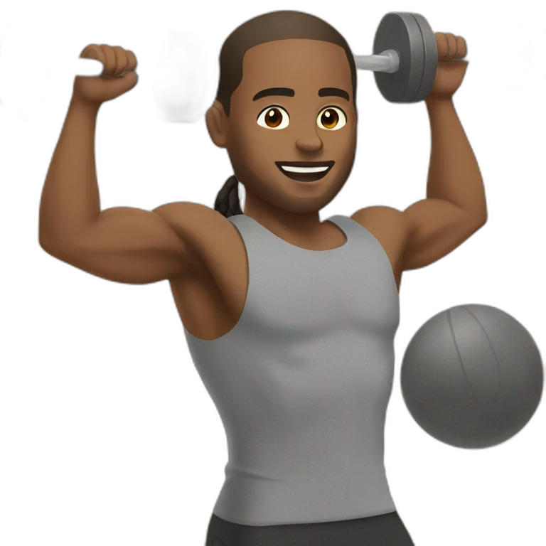 Black Man training  emoji