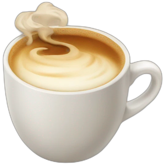 Coffee with wib cream emoji