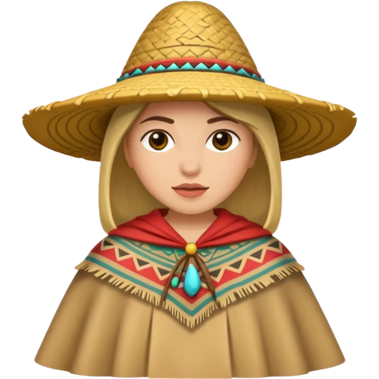 woman with pancho emoji