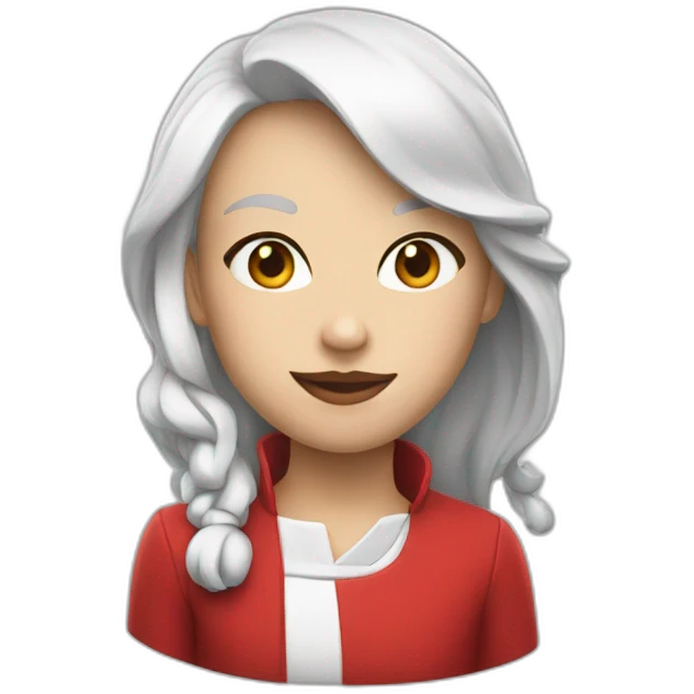 rouge et blanche emoji