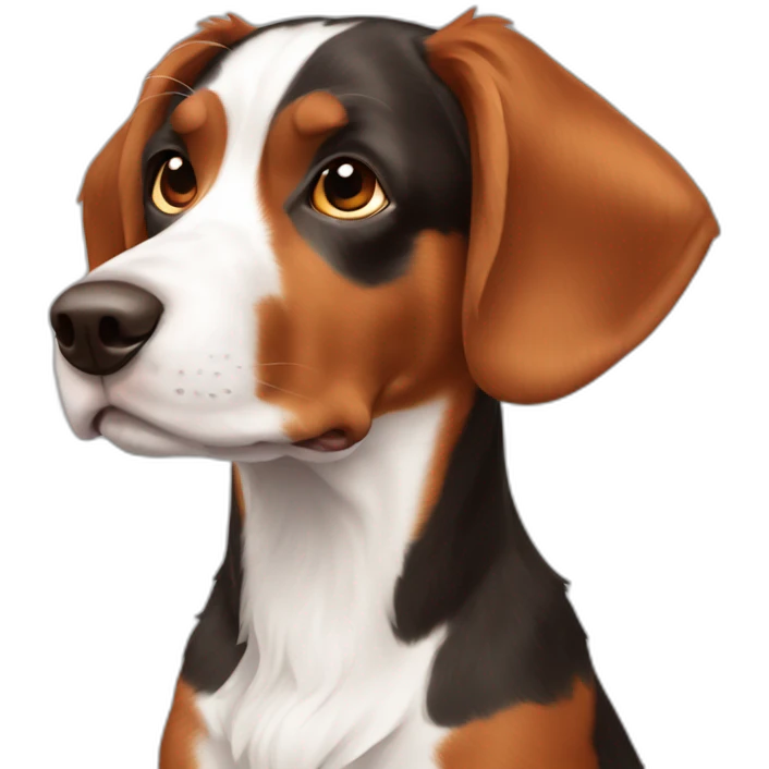 Tri color Brittany dog emoji