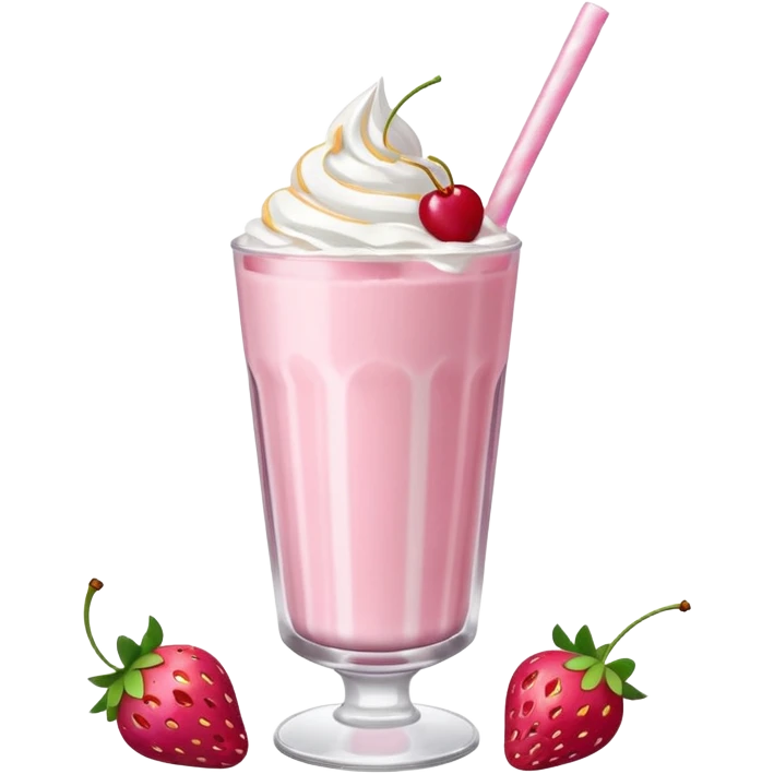 Strawberry milkshake emoji
