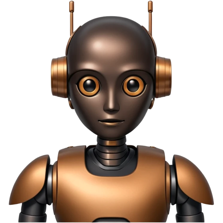 chinese robot, black
 emoji