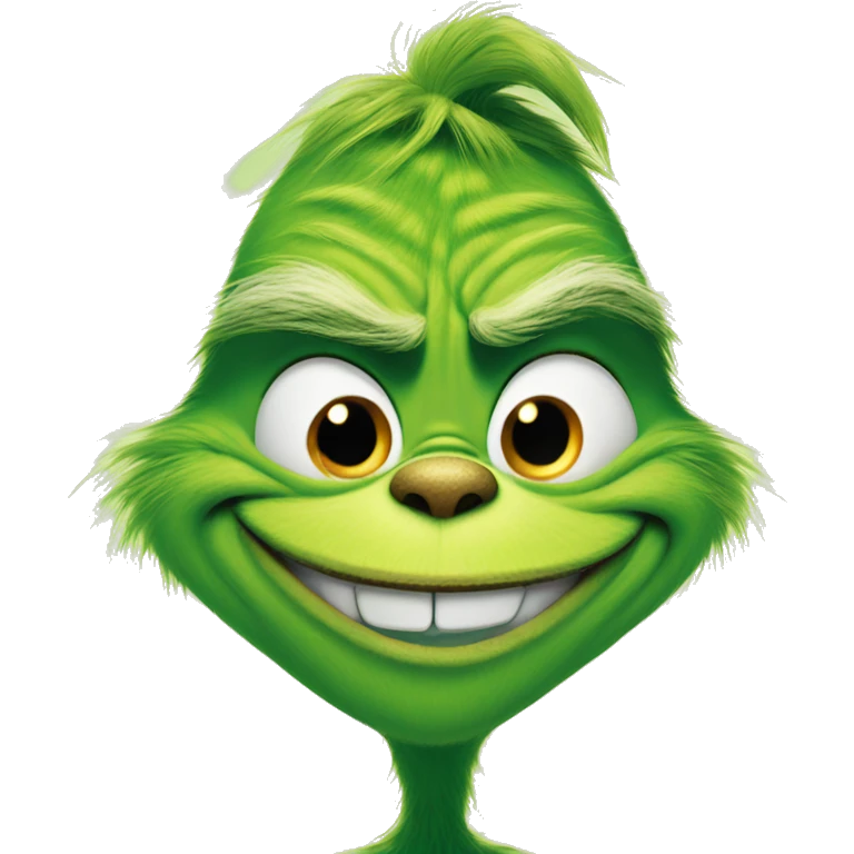 The Grinch smiling emoji