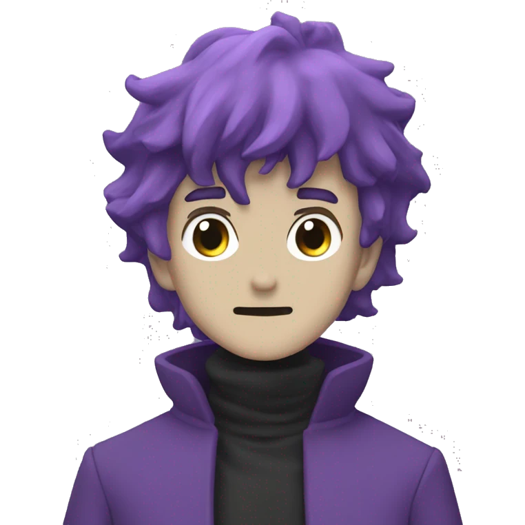 anime character named Saturo Gojo that has the power to summon a purple black hole emoji