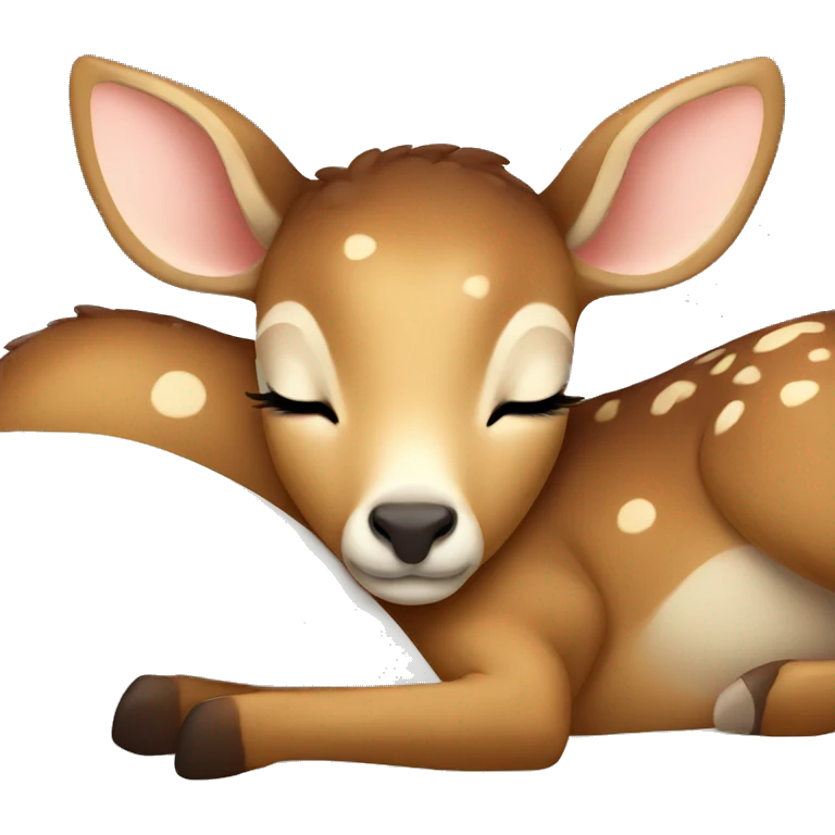 cute deer sleeping emoji