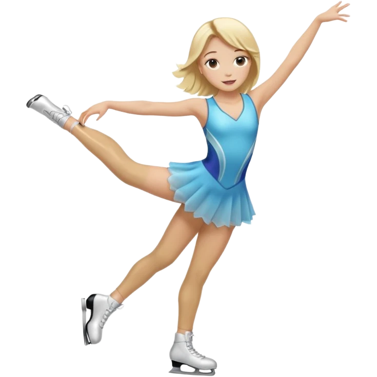 Make a female figure skater with blonde hair emoji