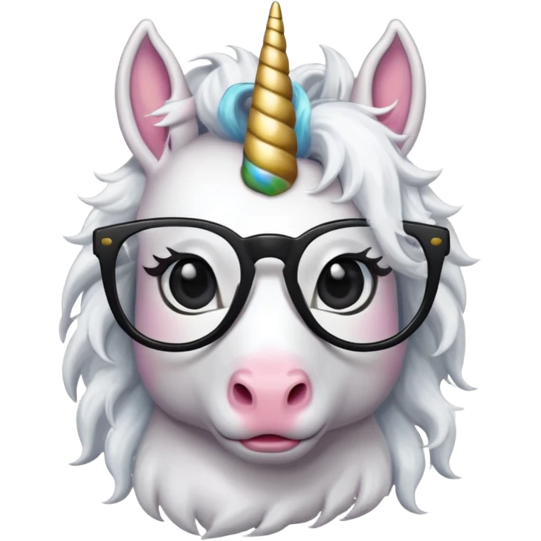 unicorn with black glasses emoji