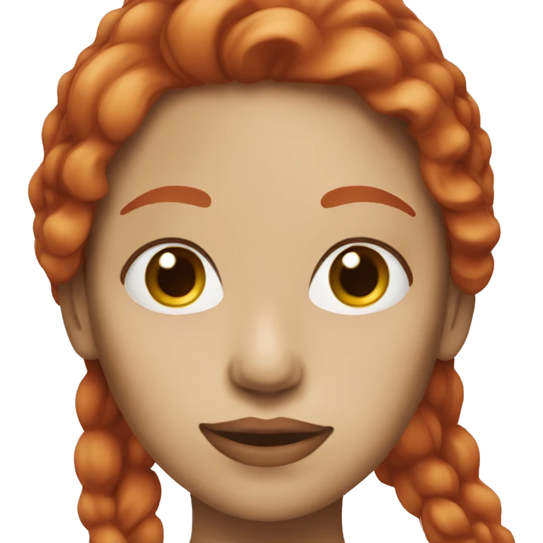 Woman red hair with cream on her face  emoji