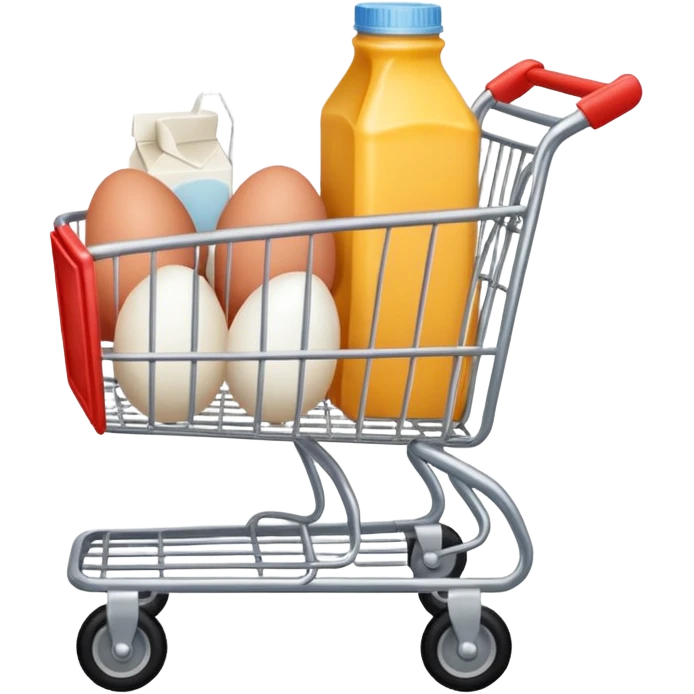carrito de compras leche huevos carne pues que se vean emoji