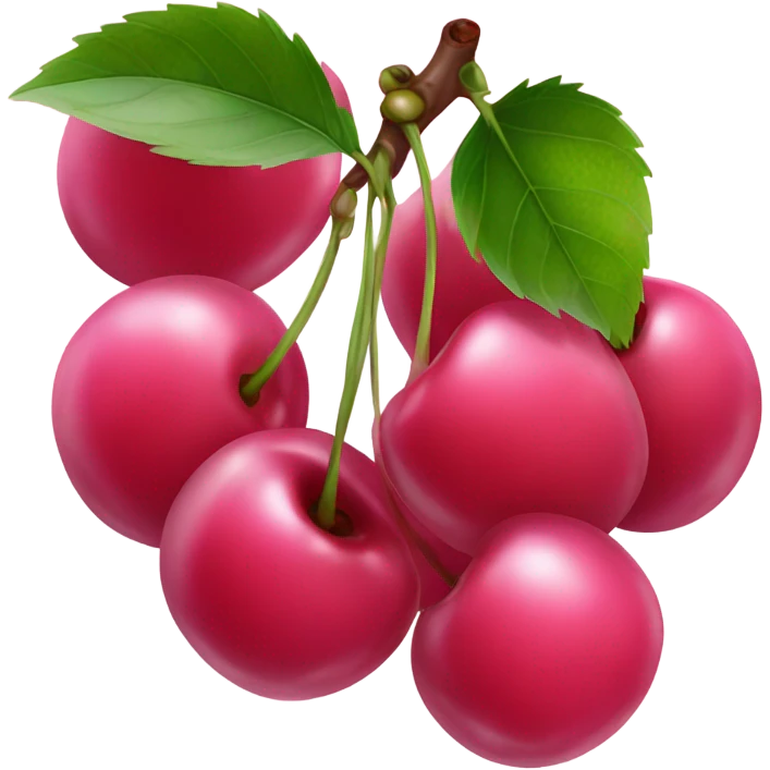 Pink cherries  emoji