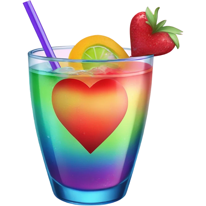 Heart with a drink emoji