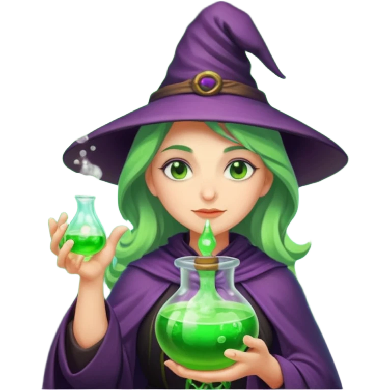 green witch cooking potion emoji
