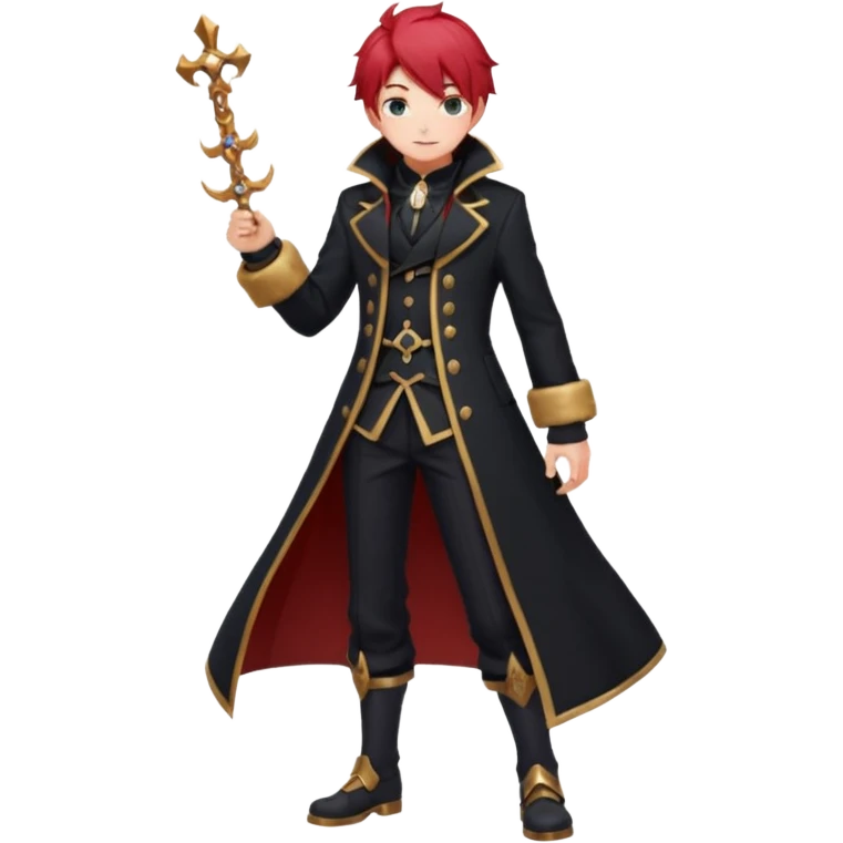 Diluc Ragnvindr (from Genshin Impact) (full body) emoji
