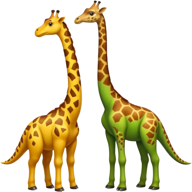 Dinosaur with a girrafe emoji