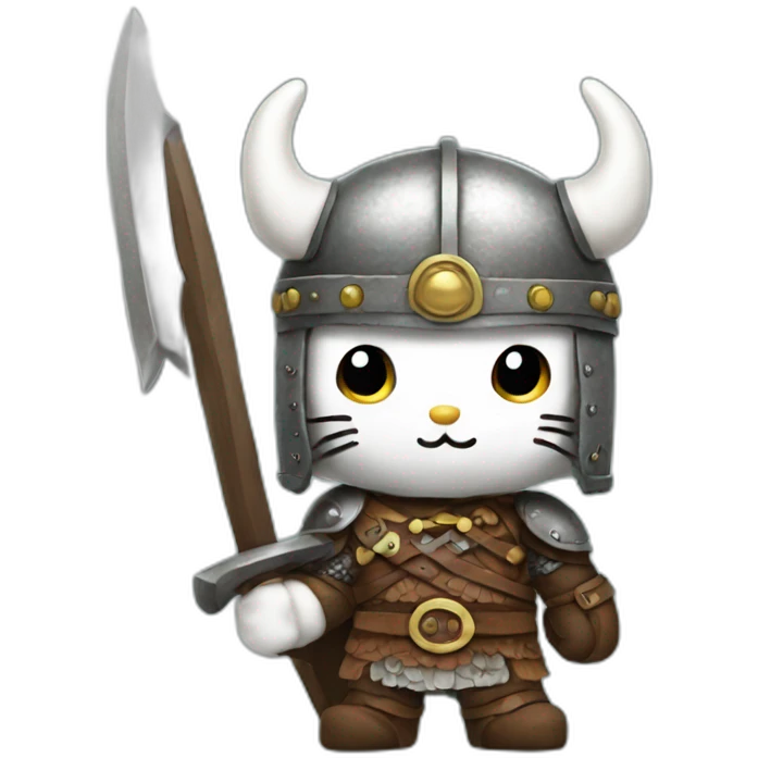 hello kitty viking emoji