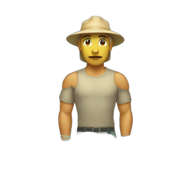 persona pensando en el agua calor emoji