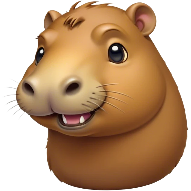 Cinematic Comical Capybara Portrait Emoji, Head tilted dramatically with an exaggeratedly shocked expression, featuring a robust, rotund build with wide, comically expressive eyes full of humorous disbelief, Simplified yet hilariously expressive features, highly detailed, glowing with a slightly sassy natural glow, high shine, dramatic yet playful, stylized with an air of quirky charm, soft glowing outline, capturing the essence of a meme-worthy capybara that looks ready to side-eye its way into viral fame! emoji