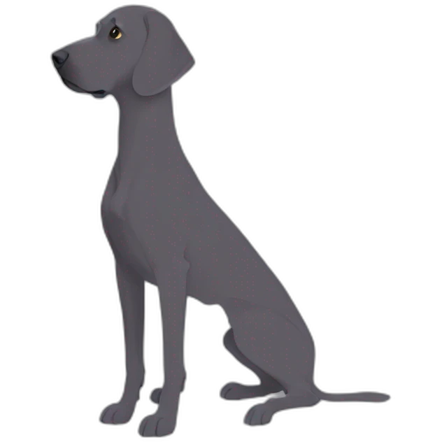 weimaraner silhouet emoji