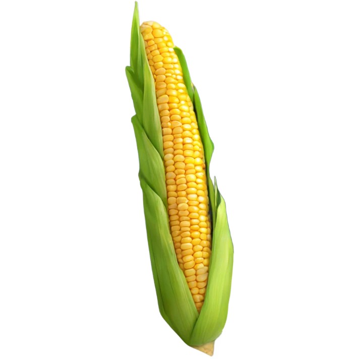 Corn cob with a face skiing down a mountain  emoji