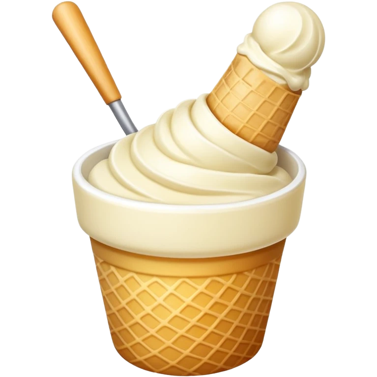 Vanilla with no cone emoji