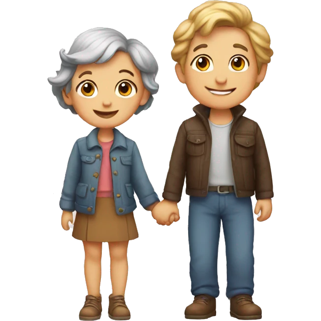 young child and old lovers emoji