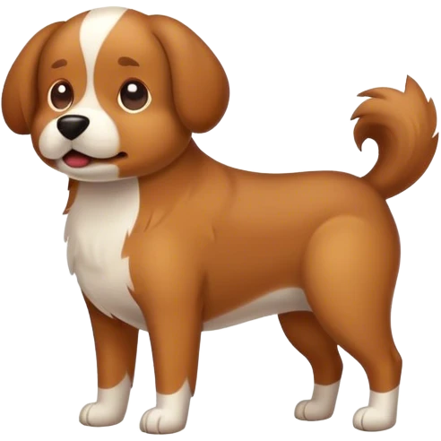 Dog pooping emoji