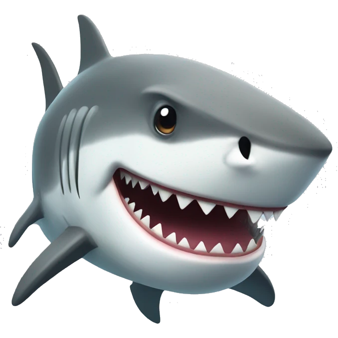 silly shark emoji
