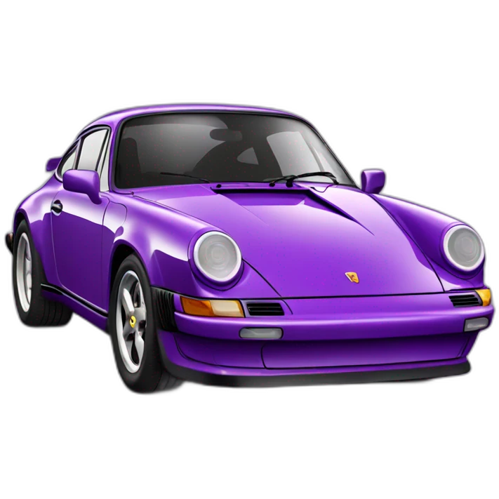 Purple Porsche 911 emoji