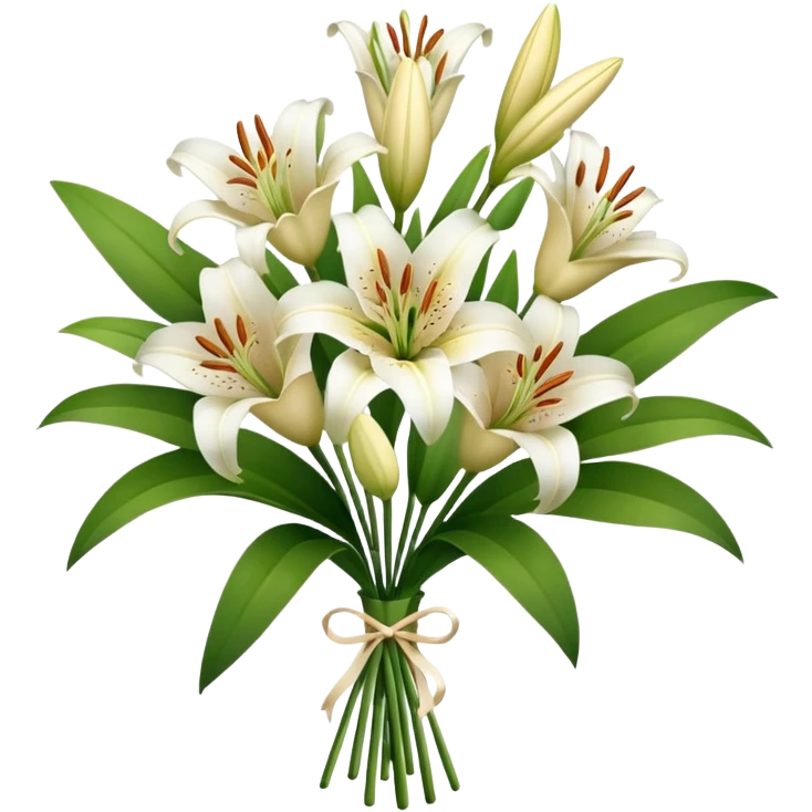 bouquet of lily flowers emoji
