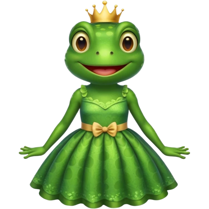 frog with dress emoji
