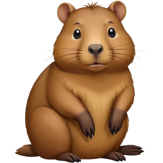 Capybara with cat emoji