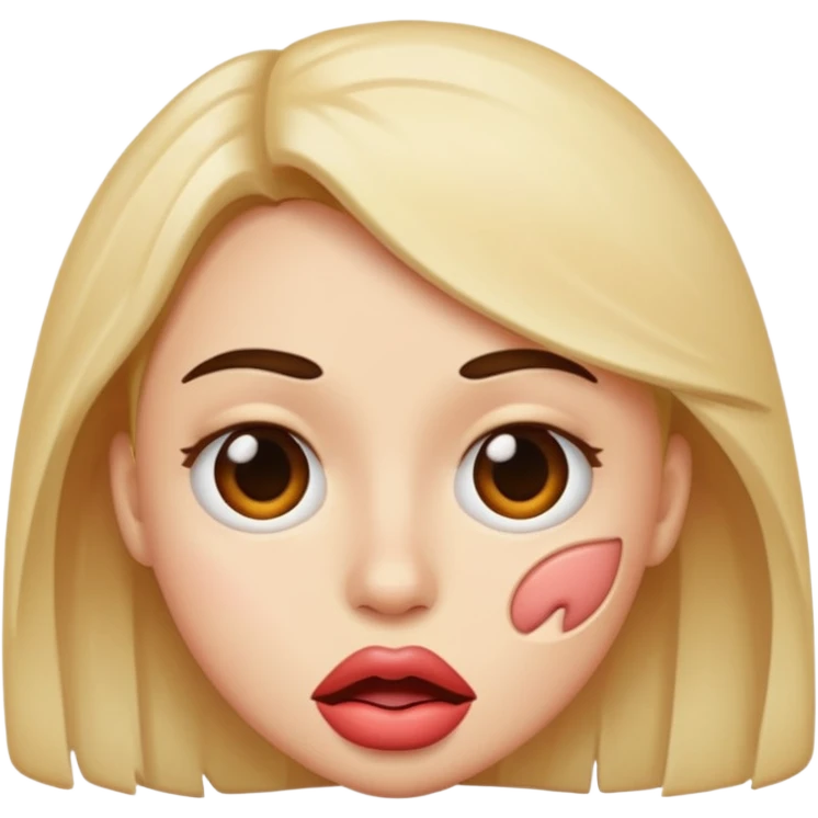 Cara de labios mordiendo  emoji