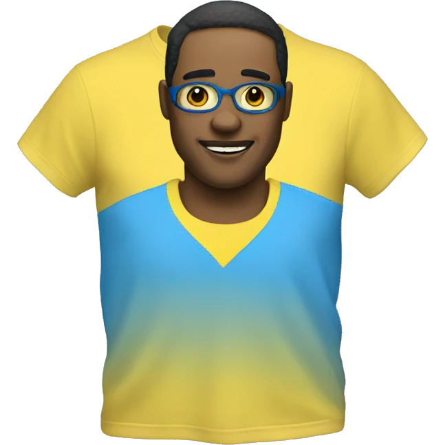 t-shirt yellow and blue shade  emoji