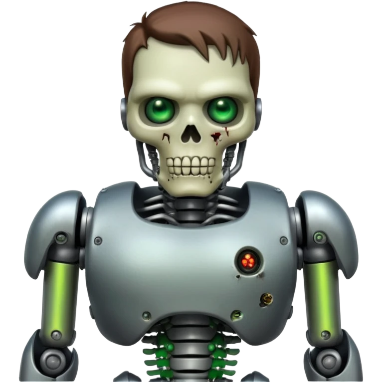 plump zombie terminator with robotic features emoji