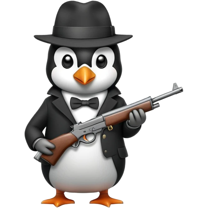 Gangster penguin  emoji