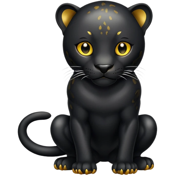 Black jaguar, similar to the traditional iPhone emoji. emoji