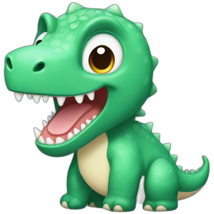 A dino mixed with a panda emoji