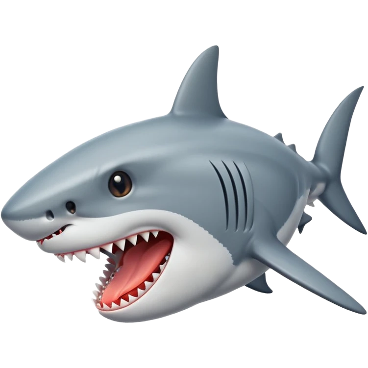 A shark with its tongue sticking out  emoji