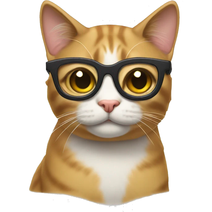 Gato con lentes emoji