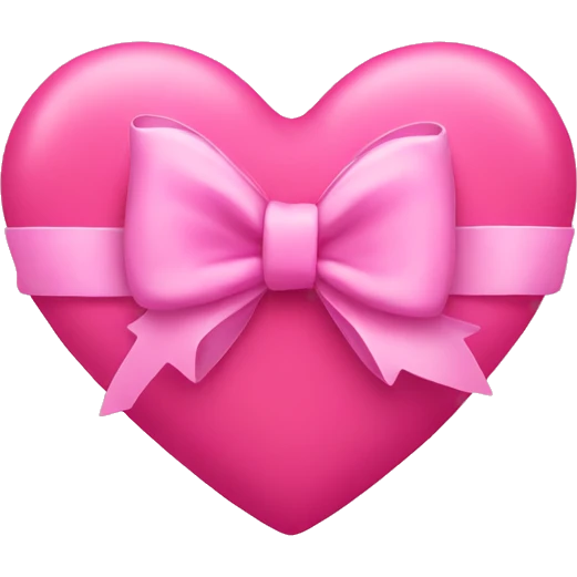 Pink heart with a bow  emoji