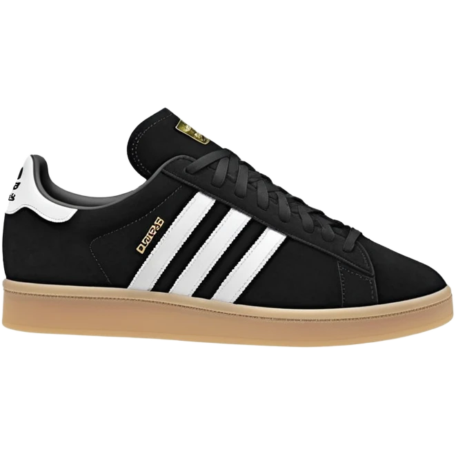 Black adidas campus emoji