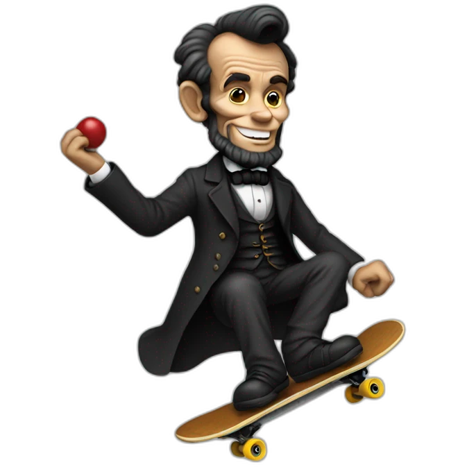 abraham lincoln skateboarding emoji