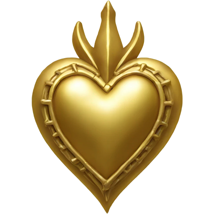 gold sacred gothic heart emoji