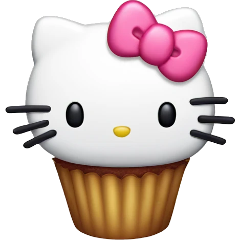 Hello kitty eat cupcake  emoji