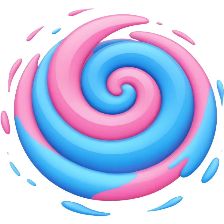 Pink and blue  emoji